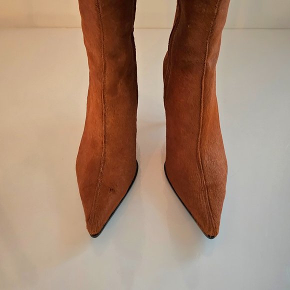 SERGIO ROSSI Pointy Pony Hair Boots -BRAND NEW! - Picture 7 of 16